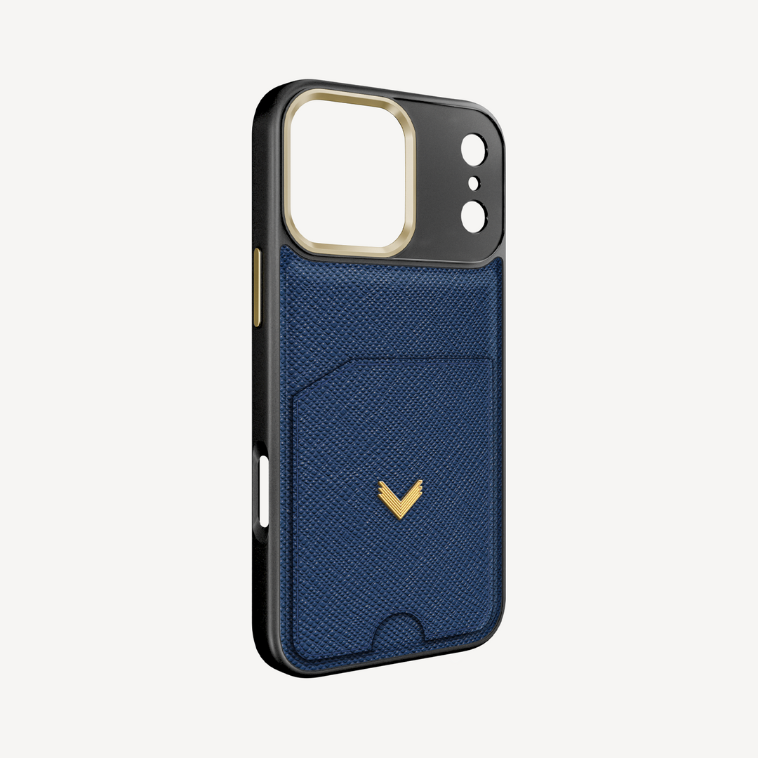iPhone 17 Pro Phone Case, Saffiano Leather, Card Holder