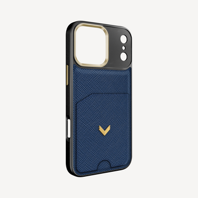 iPhone 17 Pro Phone Case, Saffiano Leather, Card Holder