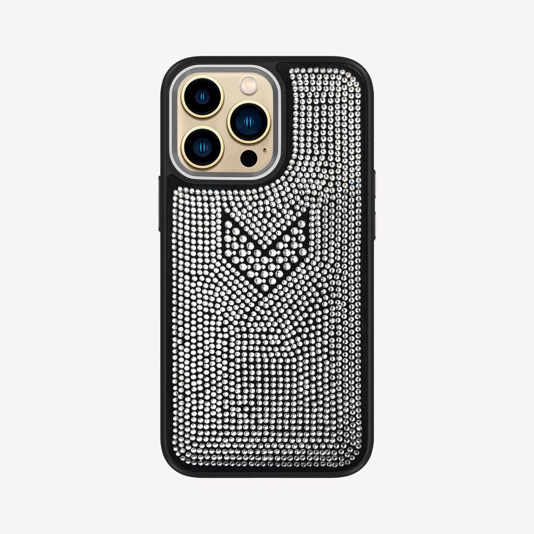 iPhone 14 Pro Phone Case, Calf Leather, Crystal