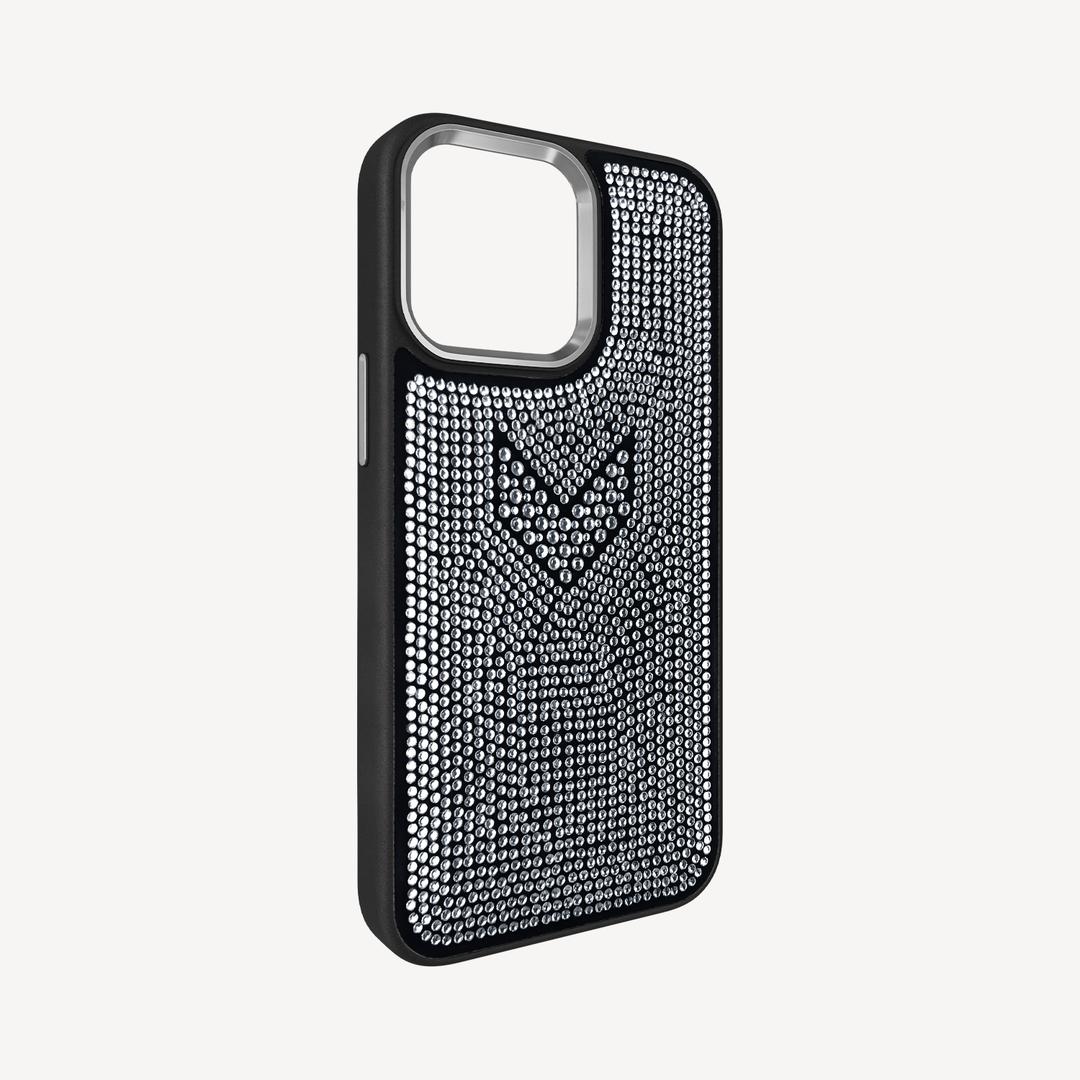 iPhone 14 Pro Phone Case, Calf Leather, Crystal