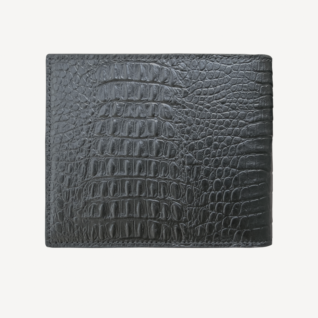 Classic Wallet, Calf Leather, Alligator Texture