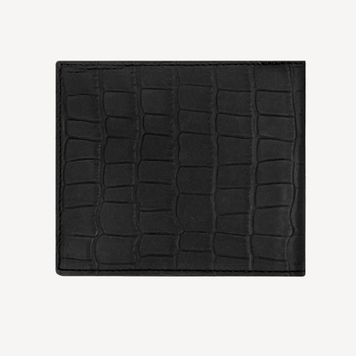 Classic Wallet, Calf Leather, Crocodile Texture 