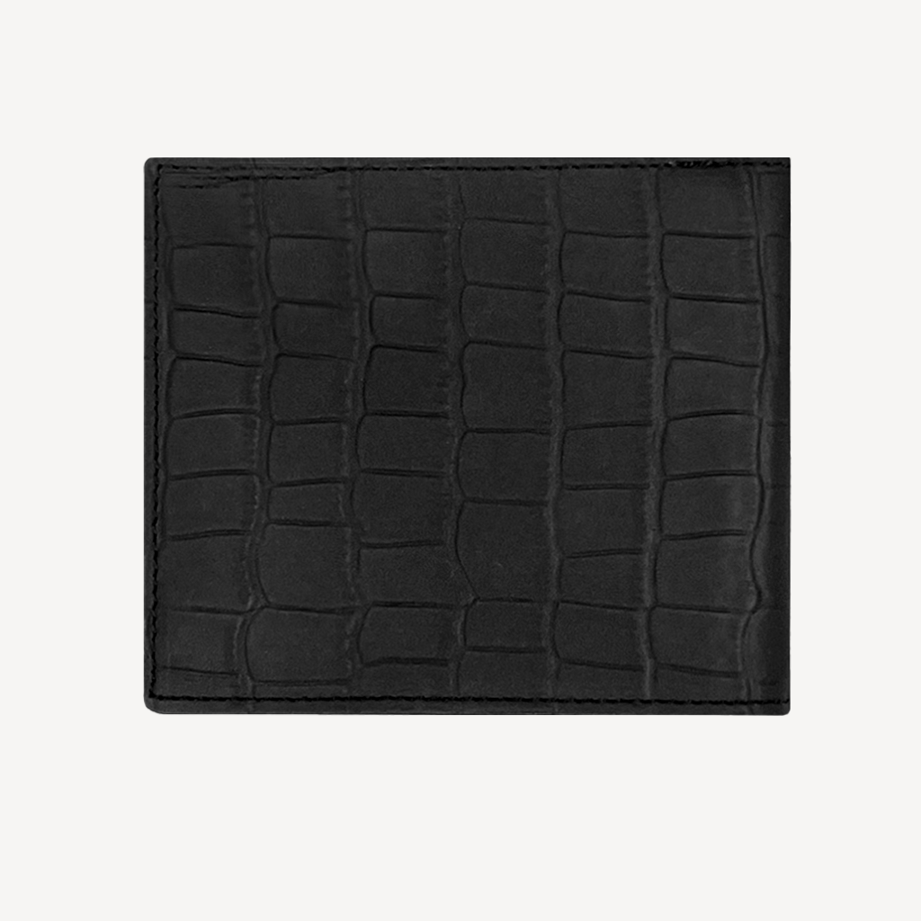 Classic Wallet, Calf Leather, Crocodile Texture