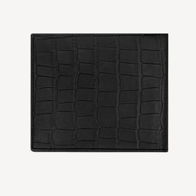 Classic Wallet, Calf Leather, Crocodile Texture