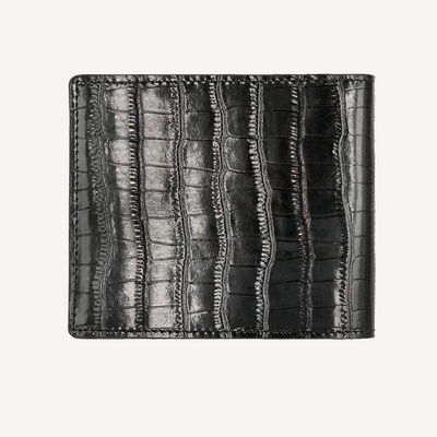 Classic Wallet, Calf Leather, Crocodile Texture 