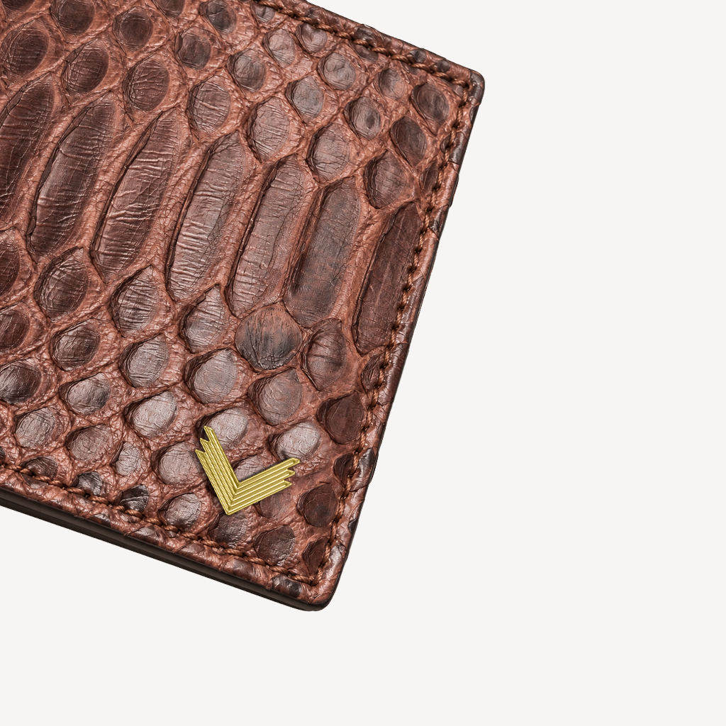 Classic Wallet with Pocket, Python Leather
