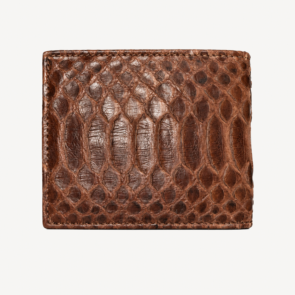 Classic Wallet with Pocket, Python Leather