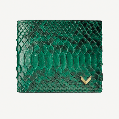 Classic Wallet with Interior Edge, Python Leather