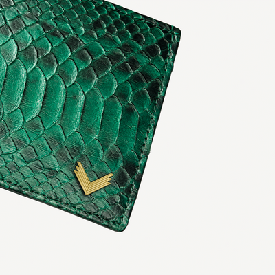 Classic Wallet with Interior Edge, Python Leather