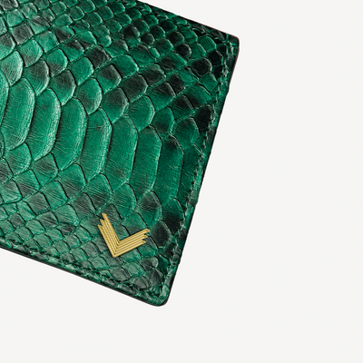 Classic Wallet with Interior Edge, Python Leather