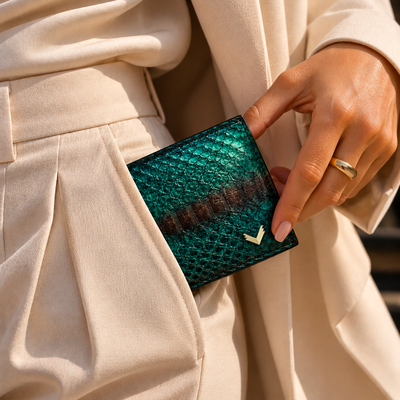 Classic Wallet, Python Leather