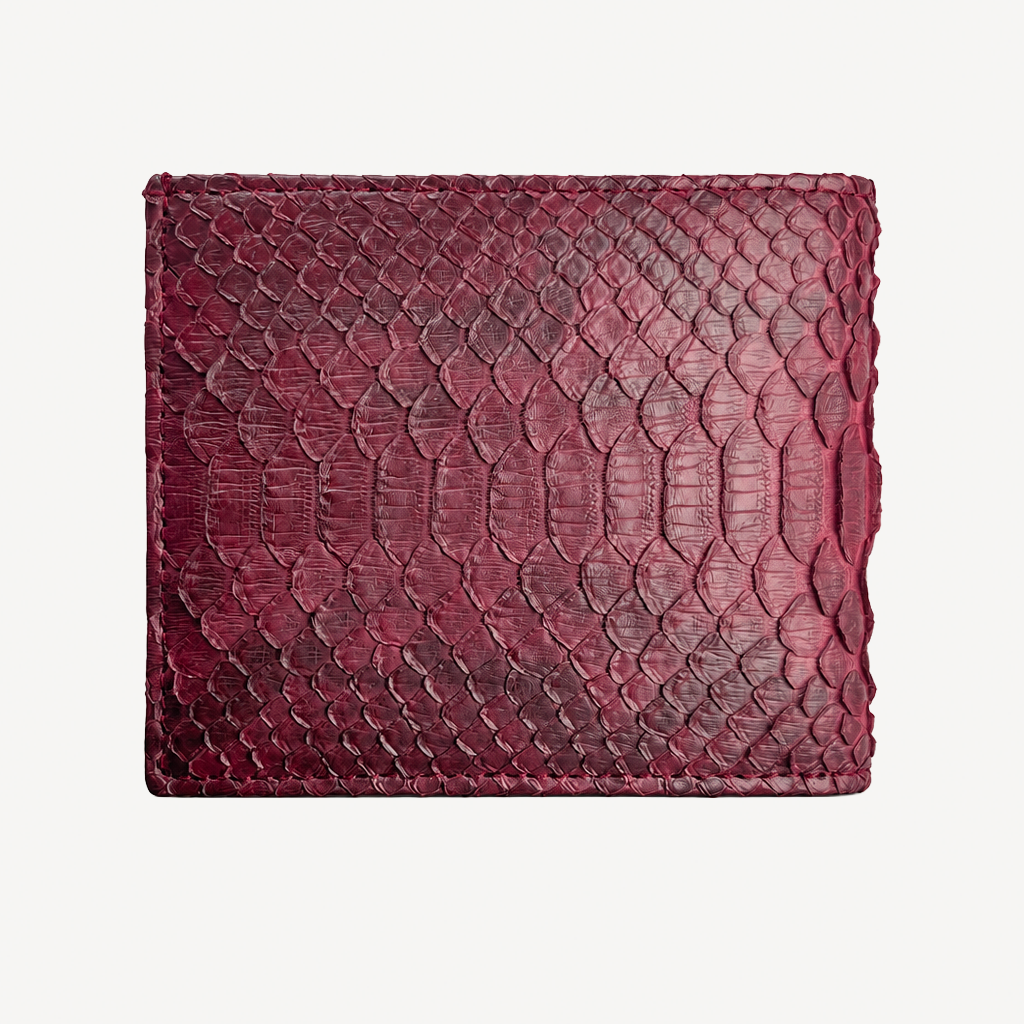 Classic Wallet with Interior Edge, Python Leather
