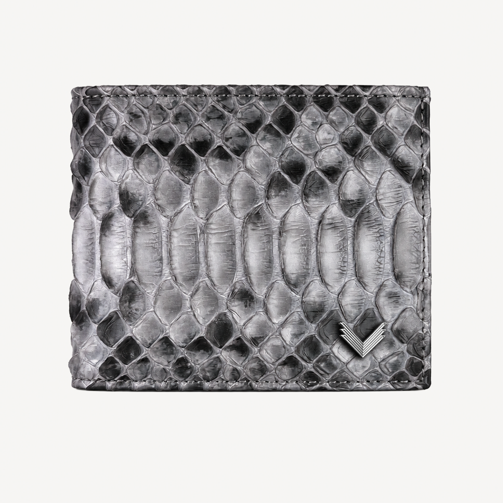 Classic Wallet with Interior Edge, Python Leather