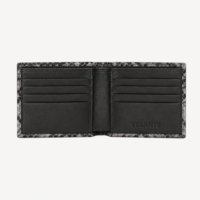 Classic Wallet with Interior Edge, Python Leather