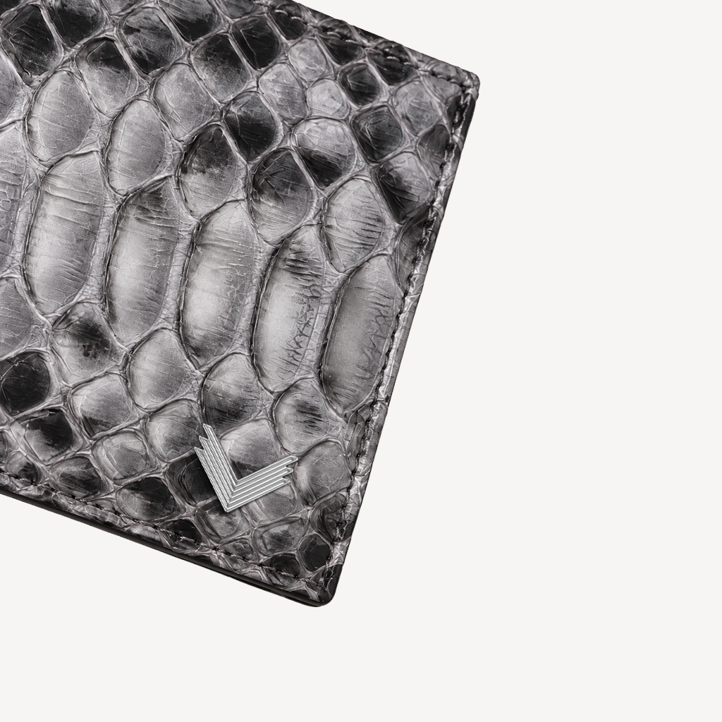 Classic Wallet with Interior Edge, Python Leather