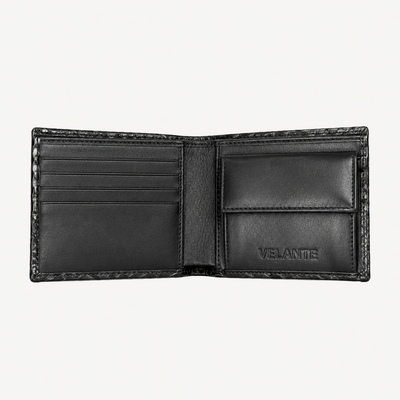 Classic Wallet with Pocket, Python Leather