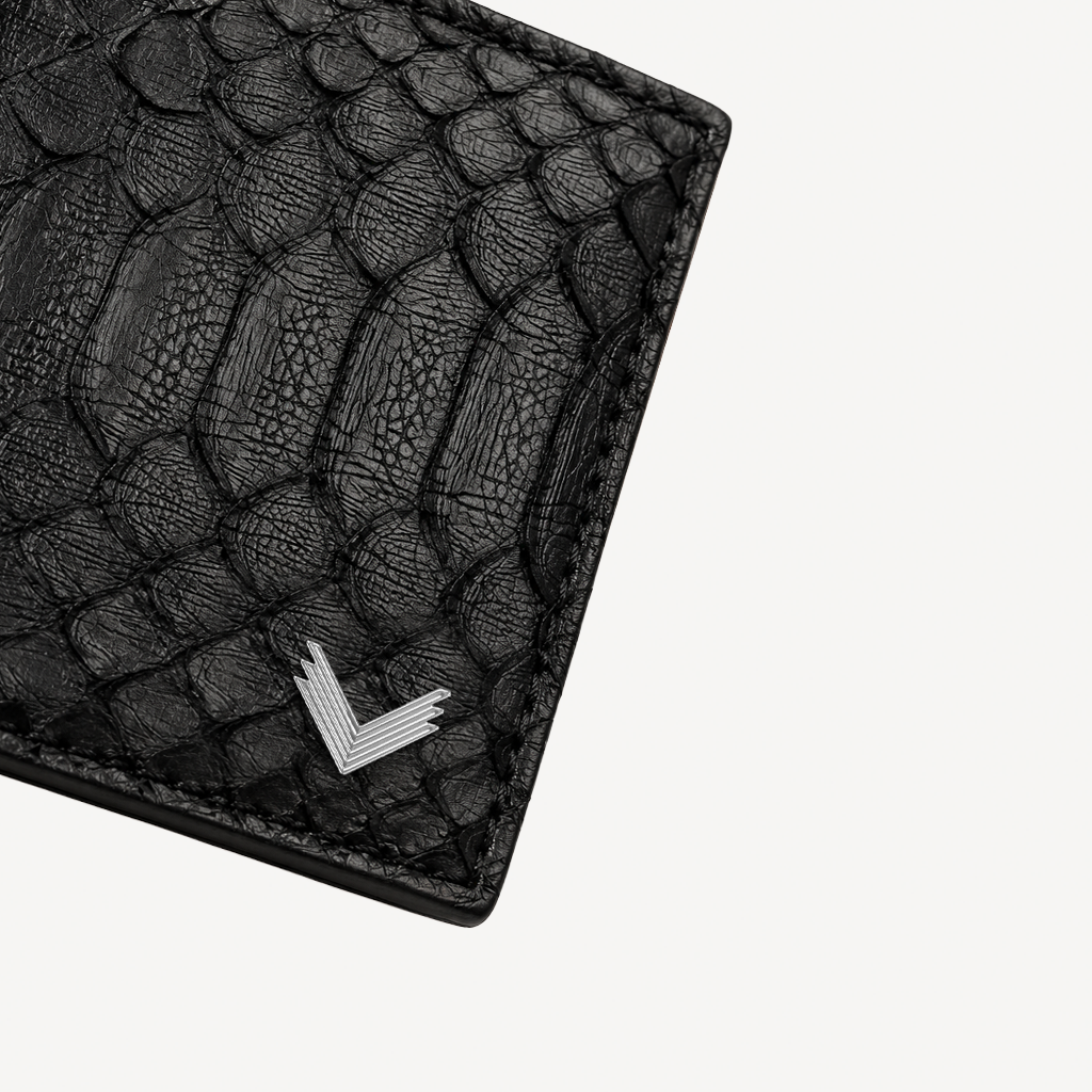 Classic Wallet with Pocket, Python Leather