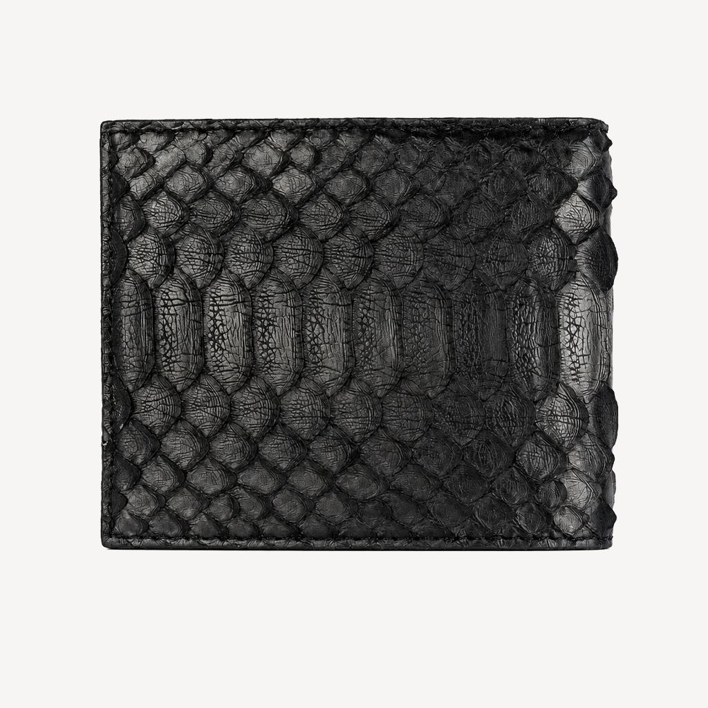 Classic Wallet with Pocket, Python Leather