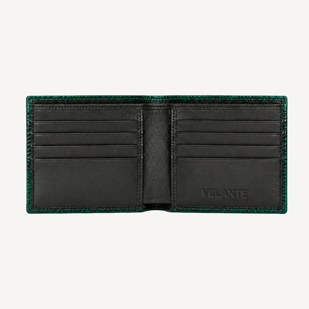 Classic Wallet with Interior Edge, Python Leather
