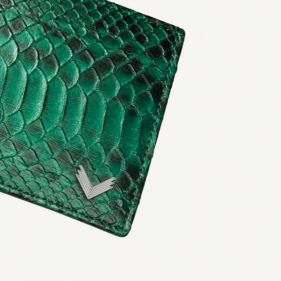 Classic Wallet with Interior Edge, Python Leather