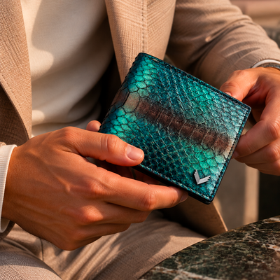 Classic Wallet, Python Leather