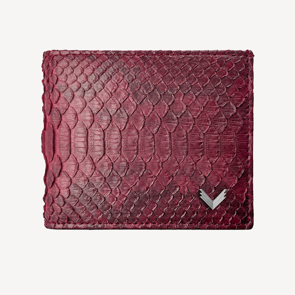 Classic Wallet with Interior Edge, Python Leather