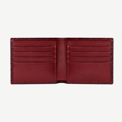 Classic Wallet with Interior Edge, Python Leather