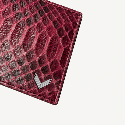 Classic Wallet with Interior Edge, Python Leather