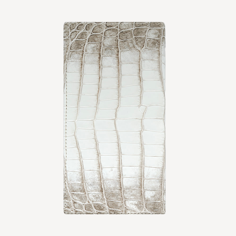 Bifold Wallet, Crocodile Leather Himalaya