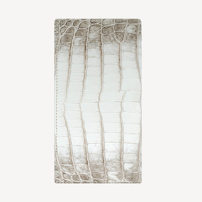 Bifold Wallet, Crocodile Leather Himalaya