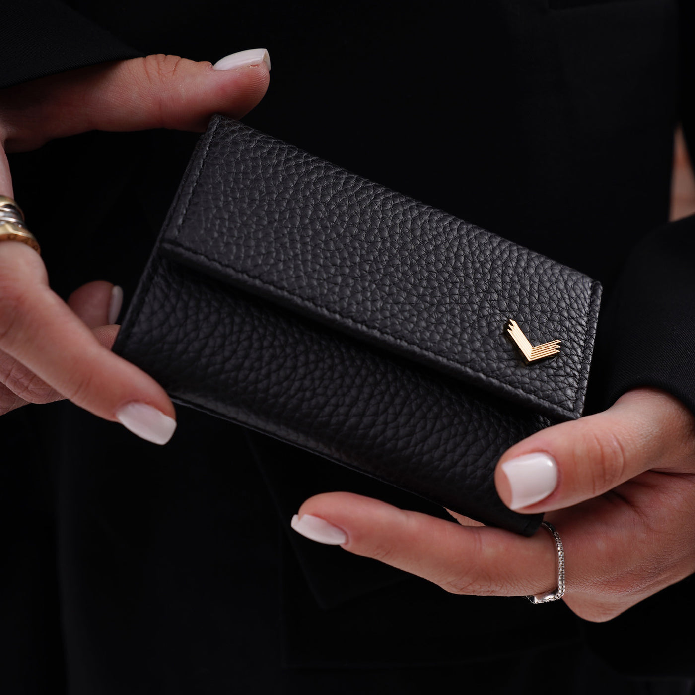Trio Wallet Mini, Calf Leather