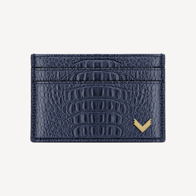Card Holder, Calf Leather, Alligator Texture