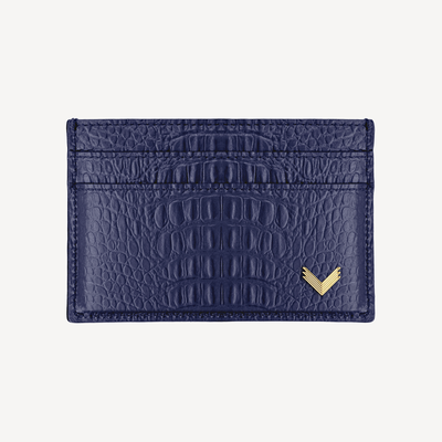 Card Holder, Calf Leather, Alligator Texture