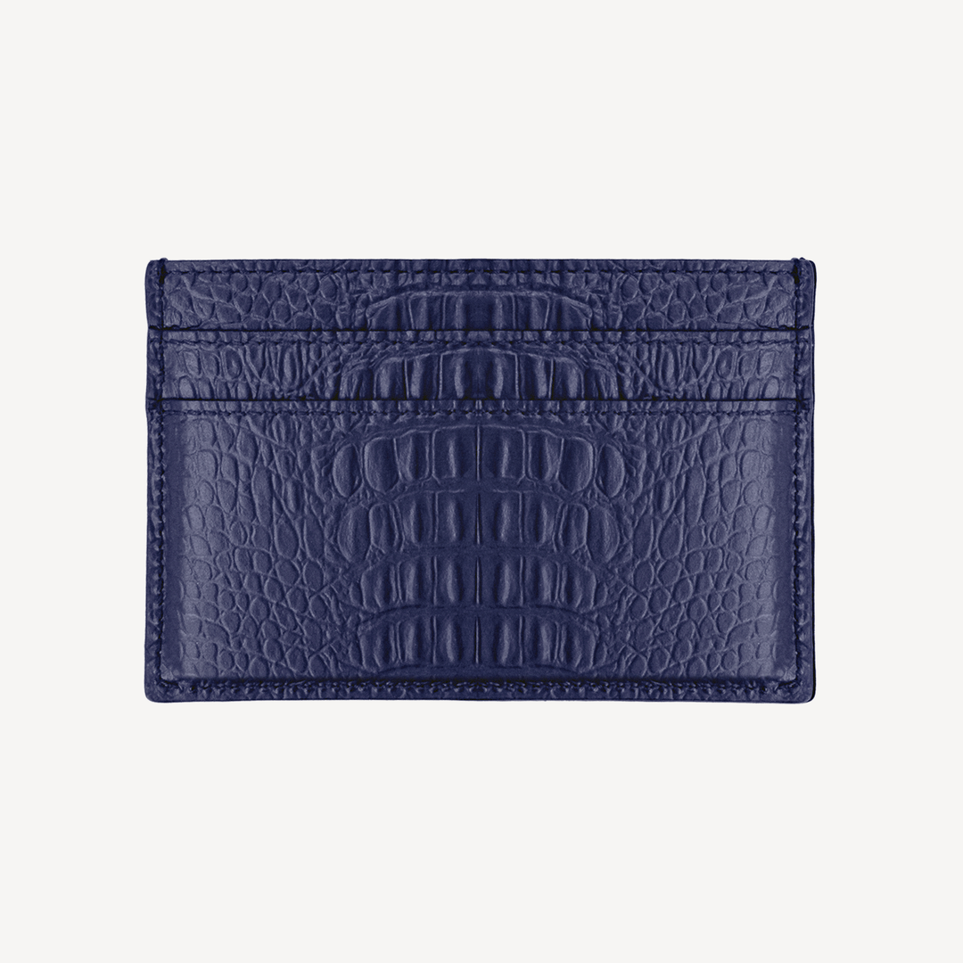 Card Holder, Calf Leather, Alligator Texture