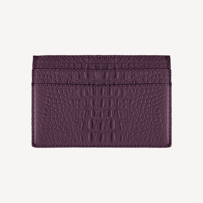 Card Holder, Calf Leather, Alligator Texture