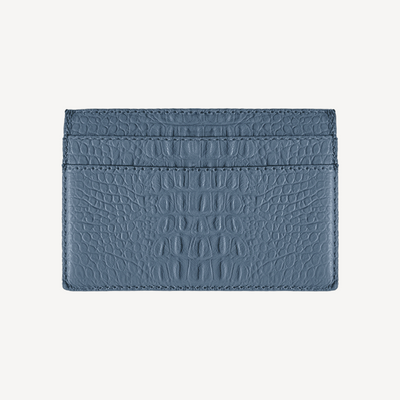 Card Holder, Calf Leather, Alligator Texture