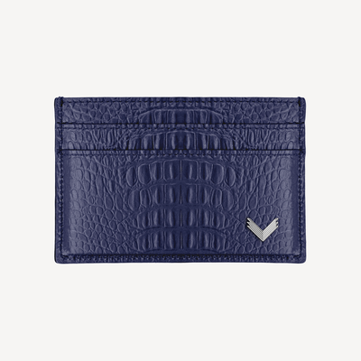 Card Holder, Calf Leather, Alligator Texture