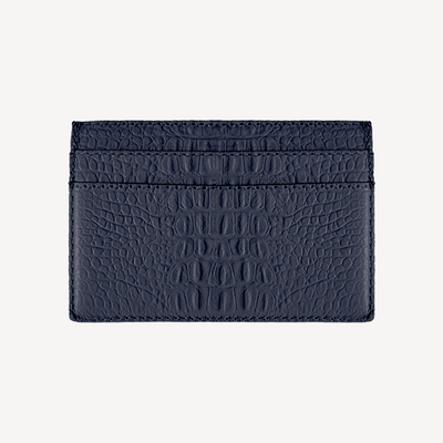 Card Holder, Calf Leather, Alligator Texture