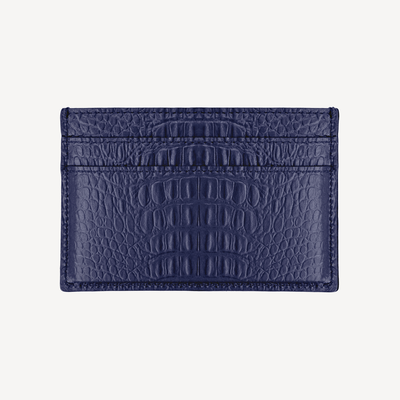Card Holder, Calf Leather, Alligator Texture