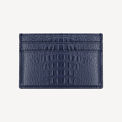Card Holder, Calf Leather, Alligator Texture