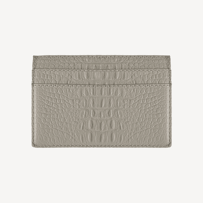 Card Holder, Calf Leather, Alligator Texture