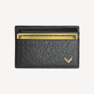 Card Holder, Calf Leather, Crocodile Texture