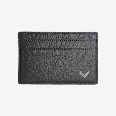 Card Holder, Calf Leather, Crocodile Texture