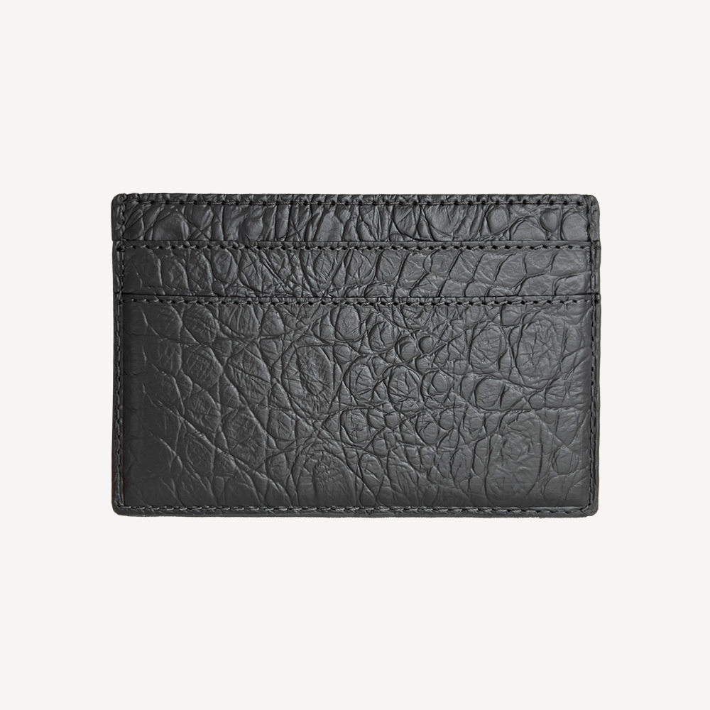 Card Holder, Calf Leather, Crocodile Texture