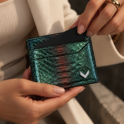 Card Holder, Python Leather
