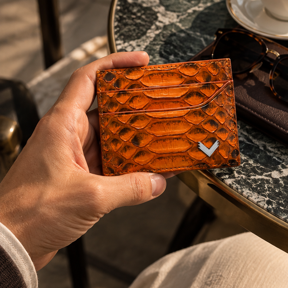 Card Holder, Python Leather