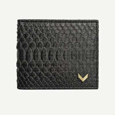 Classic Wallet with Interior Edge, Python Leather