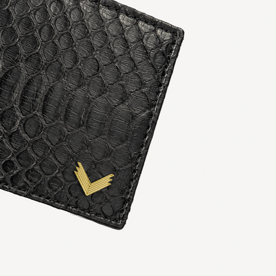 Classic Wallet with Interior Edge, Python Leather