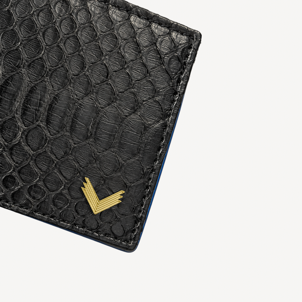 Classic Wallet with Interior Edge, Python Leather