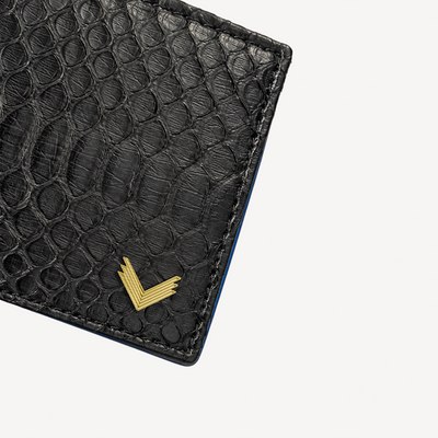 Classic Wallet with Interior Edge, Python Leather